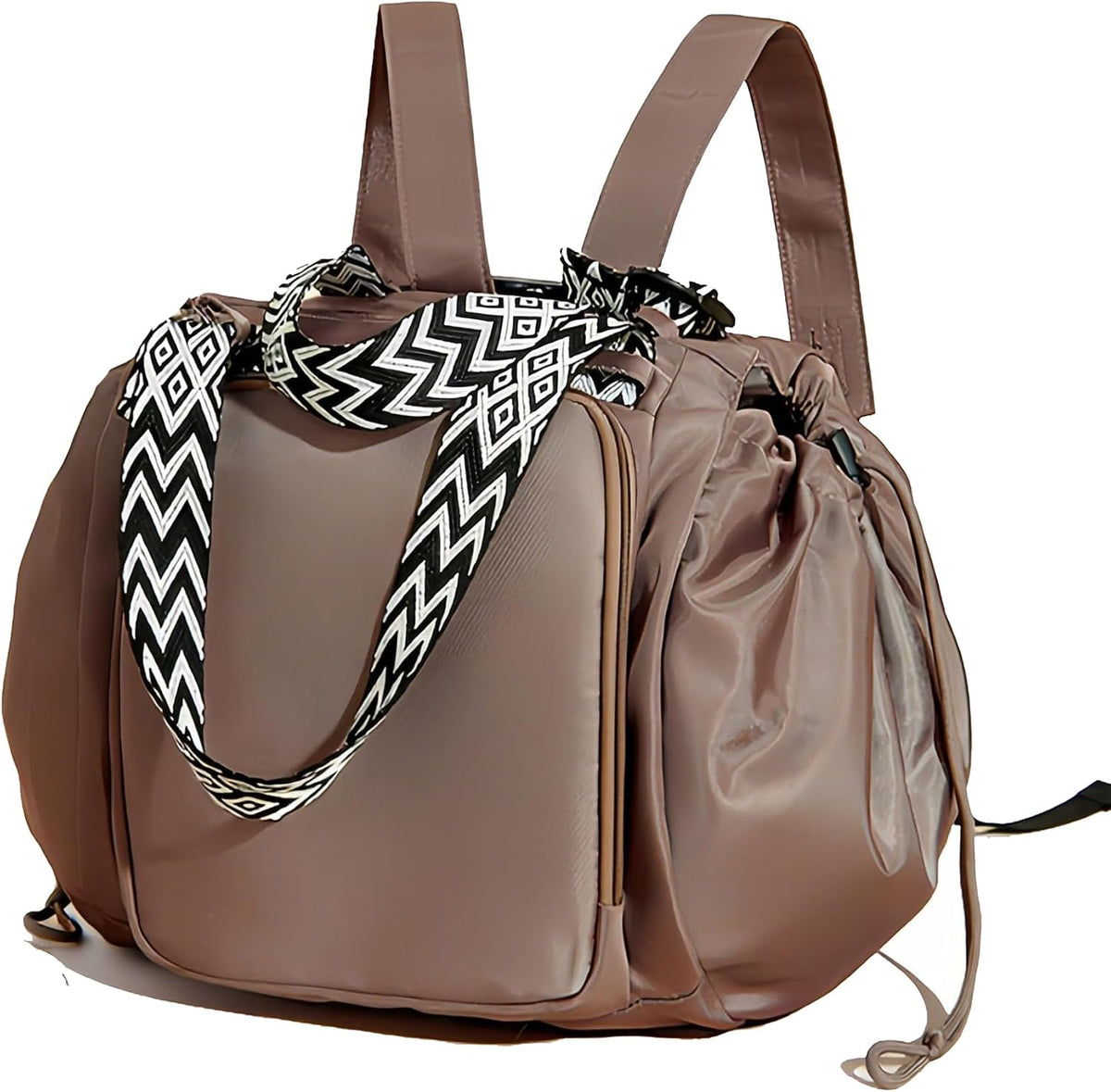 Tote Bag Large Capacity Lightweight Backpack with 15 Pockets Nylon Shoulder Bag for Car Travel Mother Bag