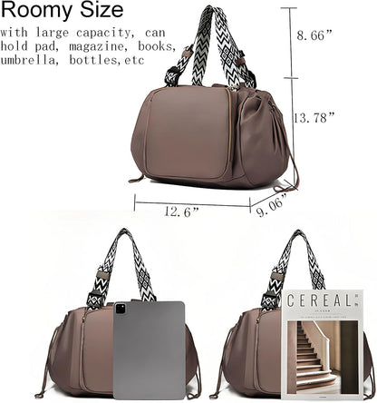 Tote Bag Large Capacity Lightweight Backpack with 15 Pockets Nylon Shoulder Bag for Car Travel Mother Bag