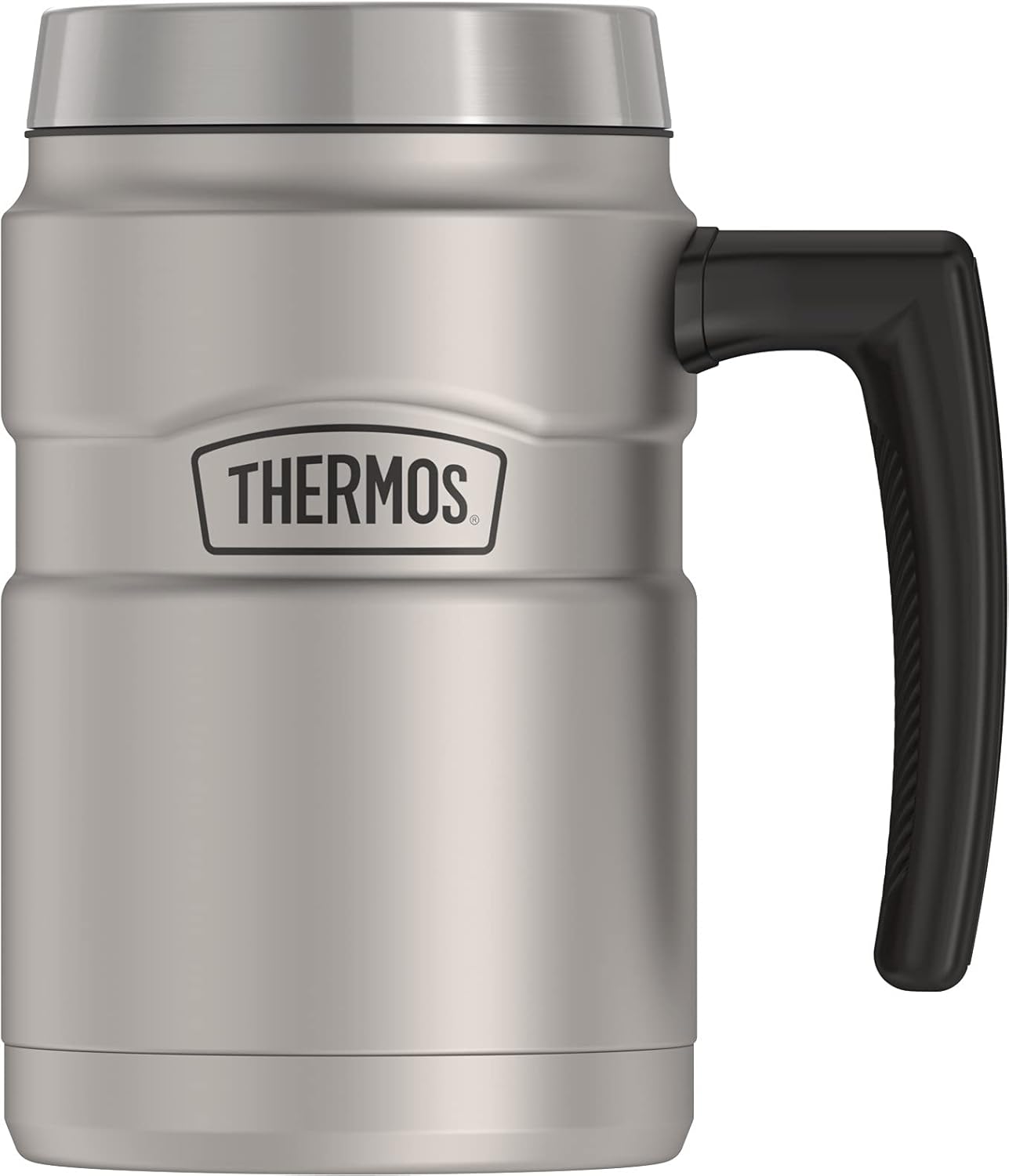 Stainless King 16 Ounce Coffee Desk Mug, Matte Steel