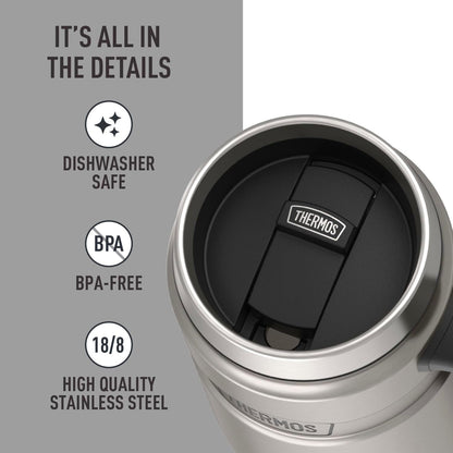 Stainless King 16 Ounce Coffee Desk Mug, Matte Steel