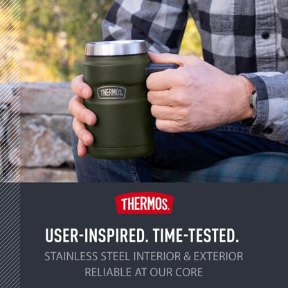 Stainless King 16 Ounce Coffee Desk Mug, Matte Steel
