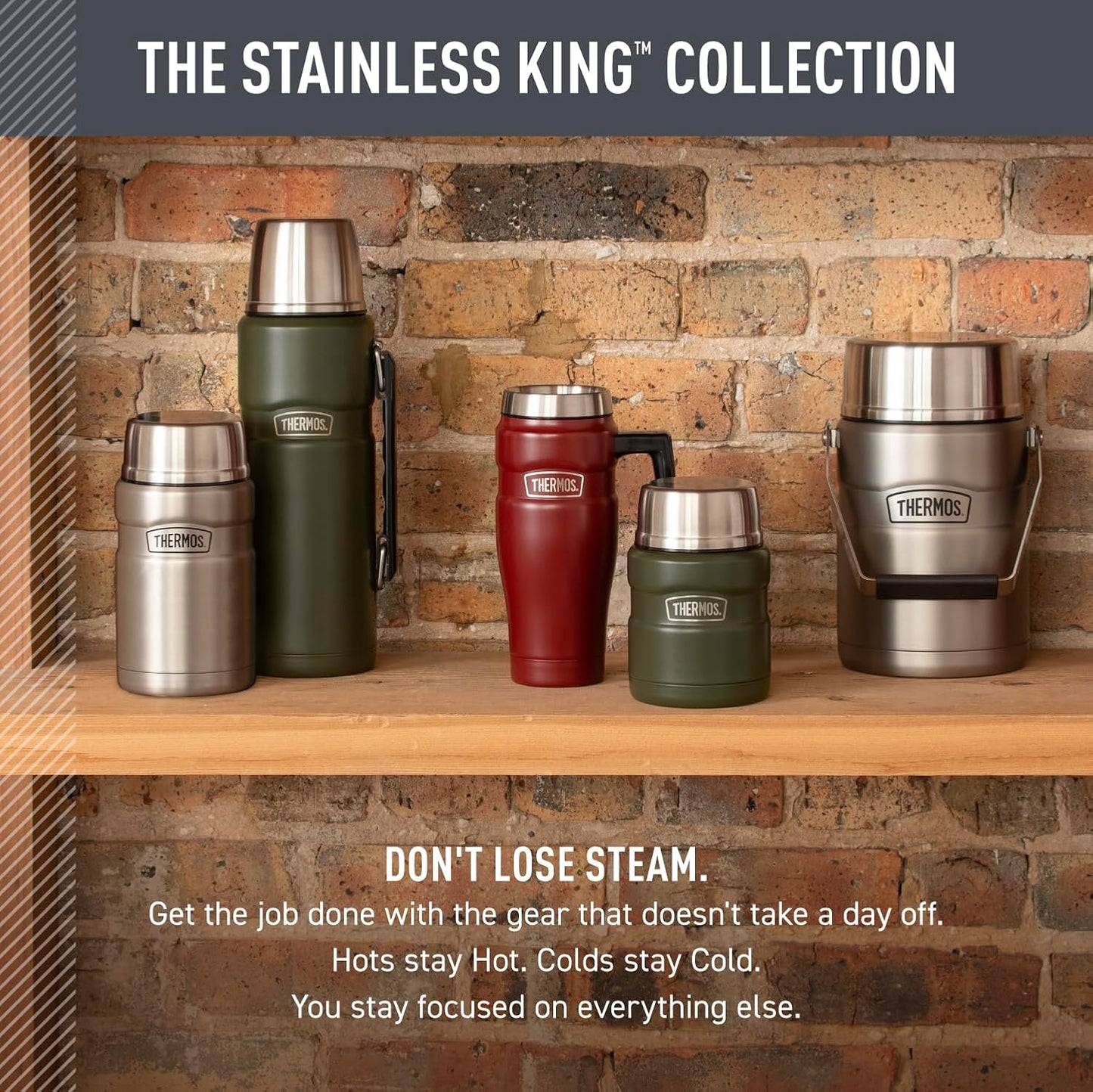 Stainless King 16 Ounce Coffee Desk Mug, Matte Steel