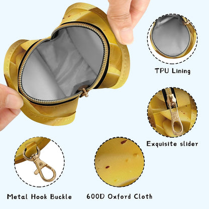 Cream Yellow Icing Baby Pacifier Holder Case, Dustproof Portable Storage Box for Diaper Bag Purse, Pacifier Storage Container for Boys & Girls