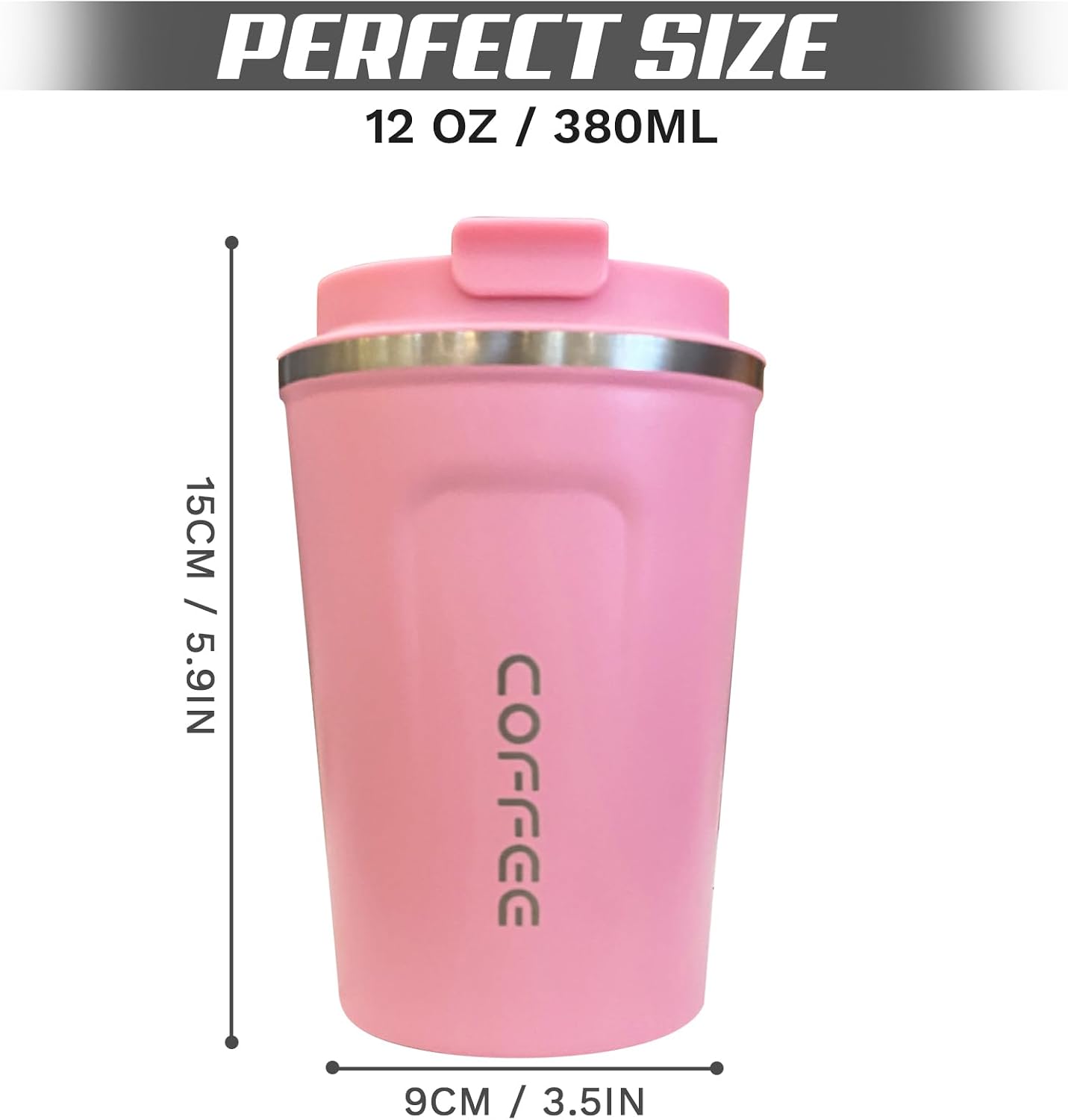 Travel coffee mugs leak-proof, reusable coffee cup with lid, stainless steel vacuum insulated coffee tumblers, thermal insulation cups for men & women keep drinks hot & cold (2nd-Yellow, 17OZ)