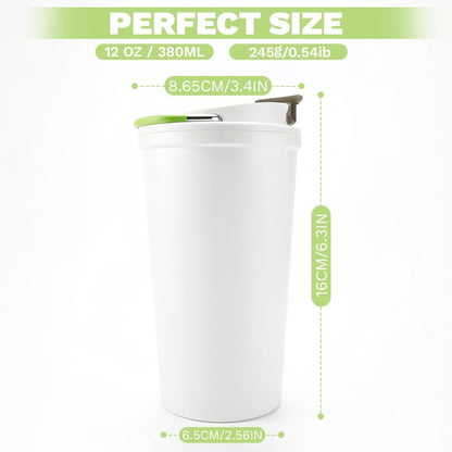 Travel coffee mugs leak-proof, reusable coffee cup with lid, stainless steel vacuum insulated coffee tumblers, thermal insulation cups for men & women keep drinks hot & cold (2nd-Yellow, 17OZ)