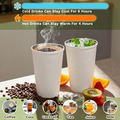 Travel coffee mugs leak-proof, reusable coffee cup with lid, stainless steel vacuum insulated coffee tumblers, thermal insulation cups for men & women keep drinks hot & cold (2nd-Yellow, 17OZ)