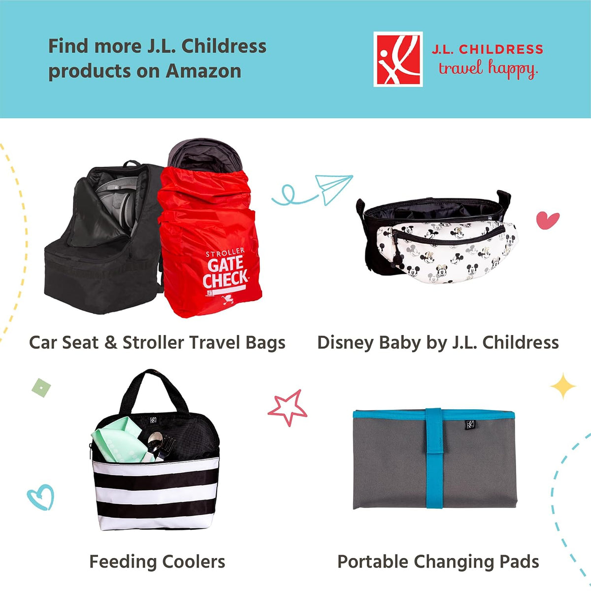 J.L. Childress Universal Cup N Stuff Stroller Cup & Phone Holder, Black