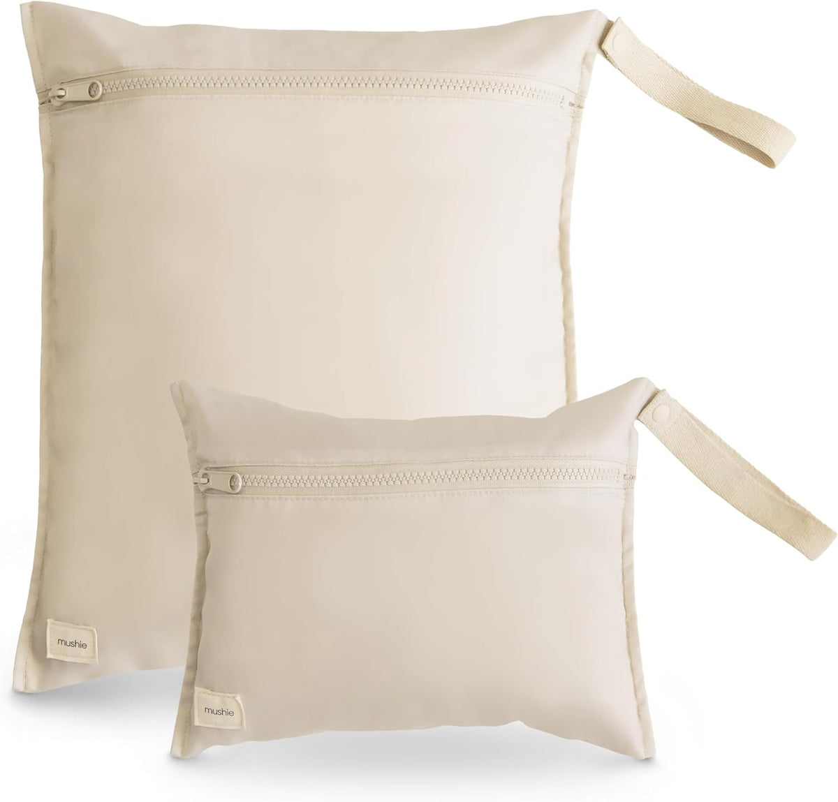 Water Resistant Wet Bags | Large & Small Reusable Storage Bag for Baby Items and Travel | Zippered Pockets with Handle | Machine Washable, Set of 2 (Bees)