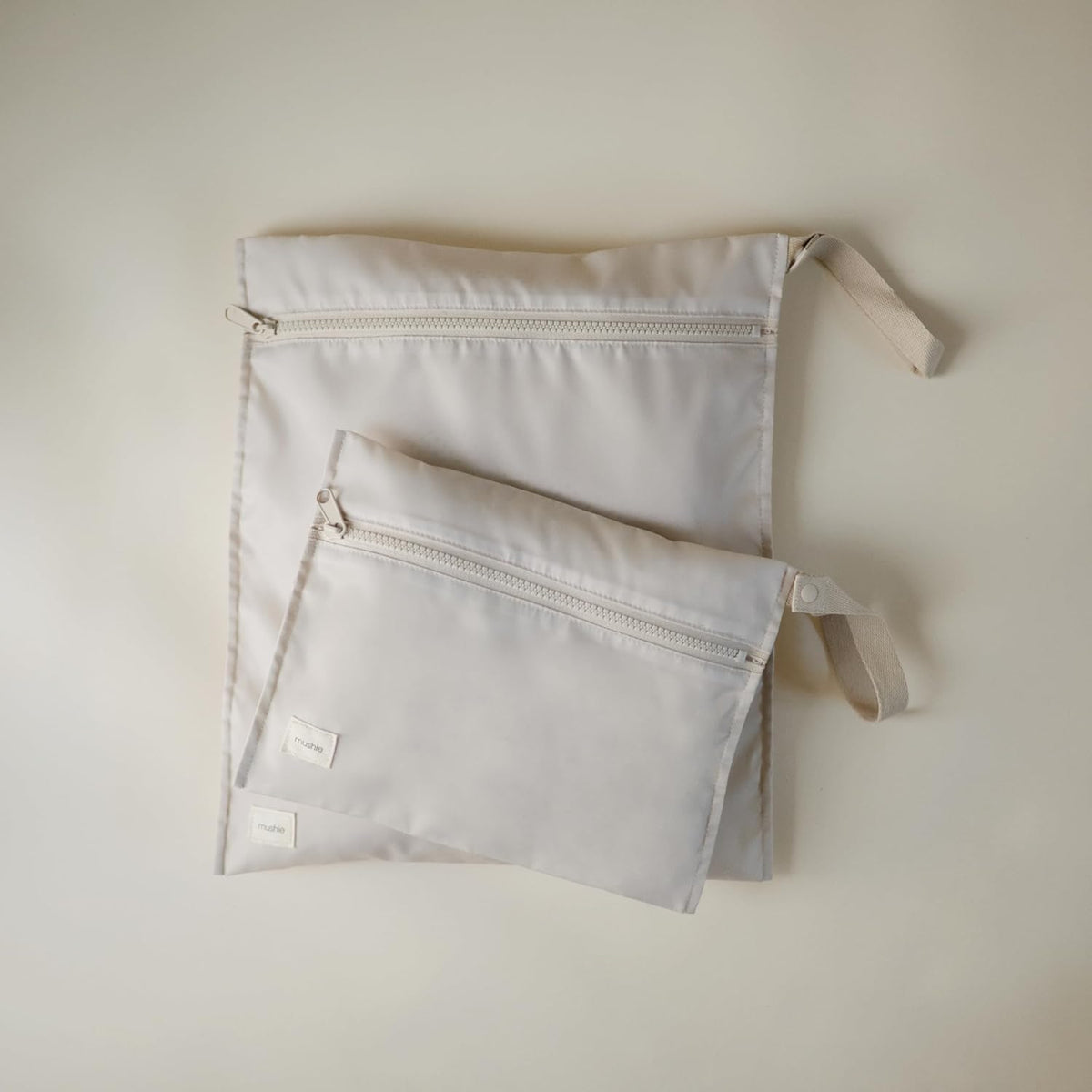 Water Resistant Wet Bags | Large & Small Reusable Storage Bag for Baby Items and Travel | Zippered Pockets with Handle | Machine Washable, Set of 2 (Bees)