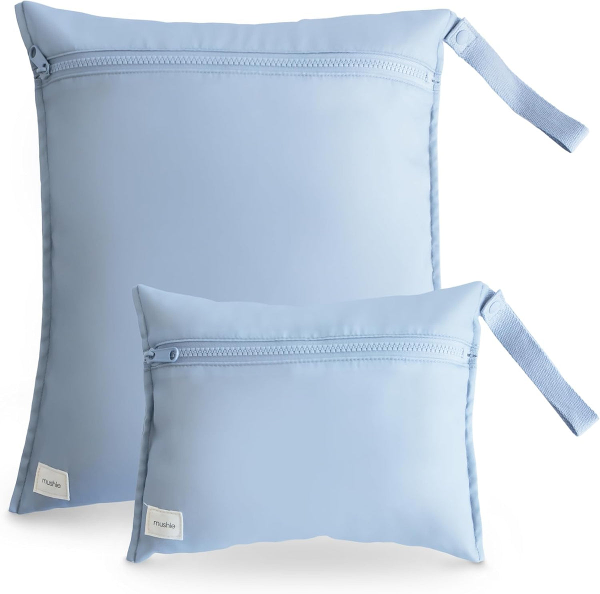 Water Resistant Wet Bags | Large & Small Reusable Storage Bag for Baby Items and Travel | Zippered Pockets with Handle | Machine Washable, Set of 2 (Bees)