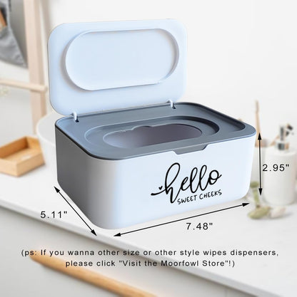 Hello Sweet Cheeks Baby Wipes Dispenser for Bathroom Rustic