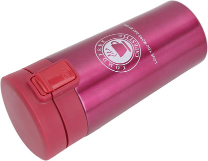 Insulated Coffee Cup, Premium Stainless Steel Double Wall Travel Mug with Leakproof Snap Flip Lid s and Office Use 380ml