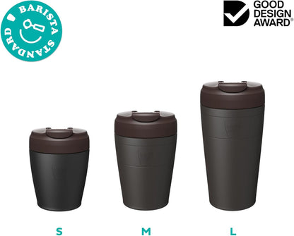 Commuter Travel Mug - Insulated Stainless Steel Reusable Coffee Cup with Spillproof Flip Lid - 16oz/454ml - Electric Blue