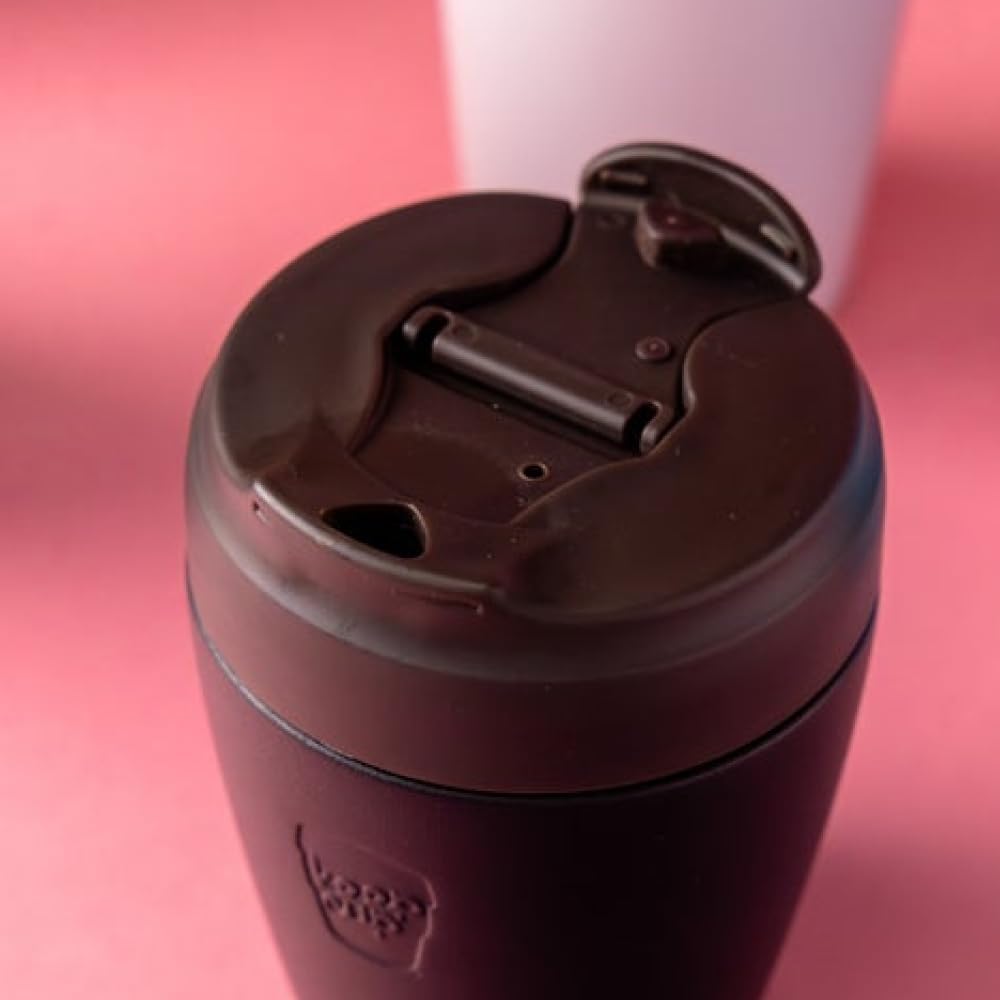 Commuter Travel Mug - Insulated Stainless Steel Reusable Coffee Cup with Spillproof Flip Lid - 16oz/454ml - Electric Blue