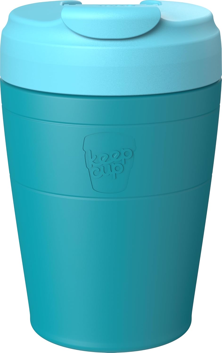 Commuter Travel Mug - Insulated Stainless Steel Reusable Coffee Cup with Spillproof Flip Lid - 16oz/454ml - Electric Blue