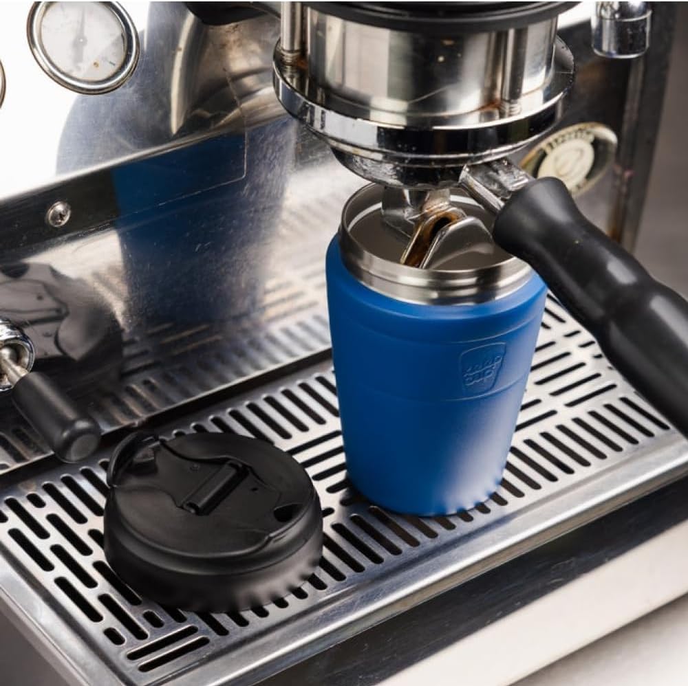 Commuter Travel Mug - Insulated Stainless Steel Reusable Coffee Cup with Spillproof Flip Lid - 16oz/454ml - Electric Blue