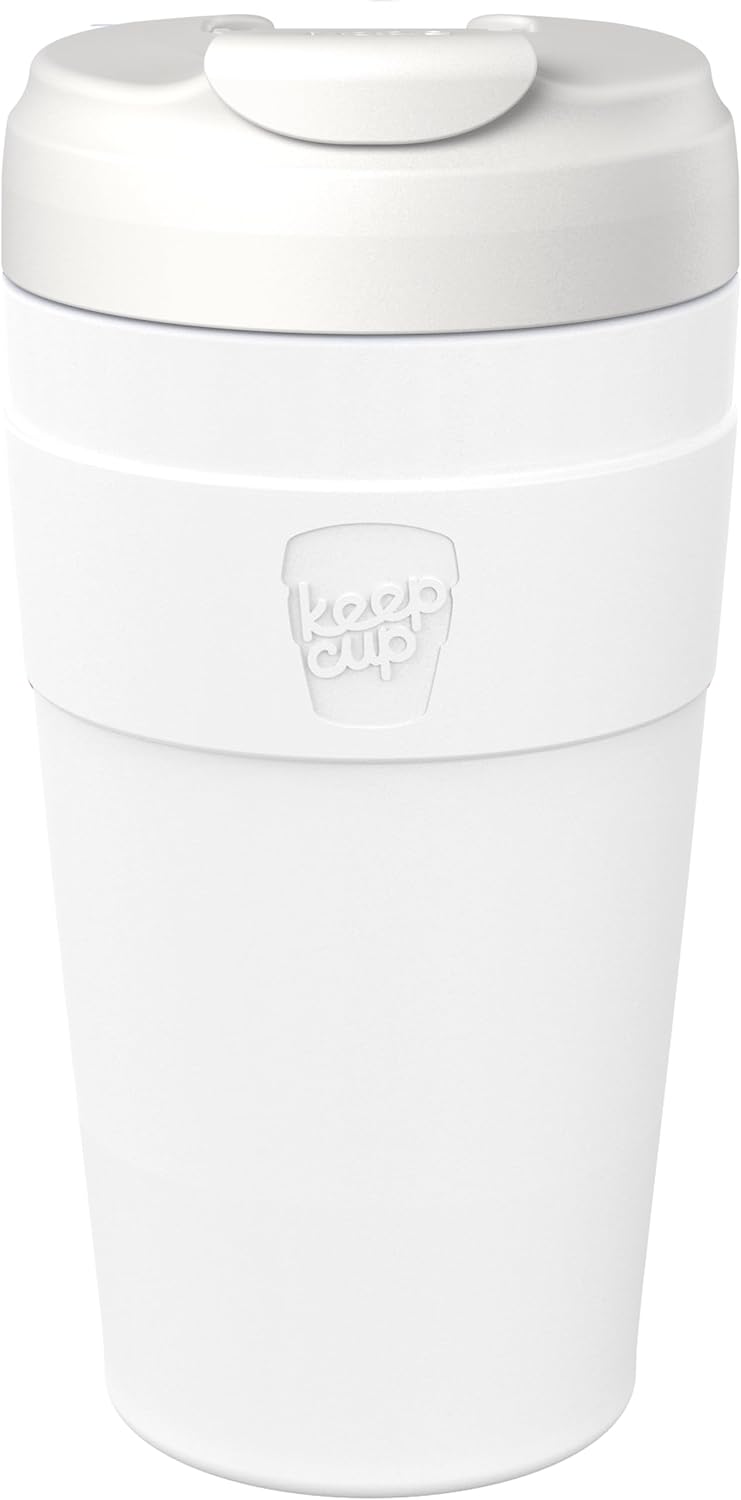 Commuter Travel Mug - Insulated Stainless Steel Reusable Coffee Cup with Spillproof Flip Lid - 16oz/454ml - Electric Blue