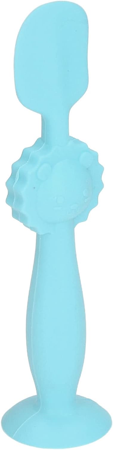 Baby Diaper Cream Spatula Soft Silicone Skin Friendly Applicator with Suction Base for Baby Butt Care Safe Gentle and Easy to Use 5.9 Inches Height (Blue)