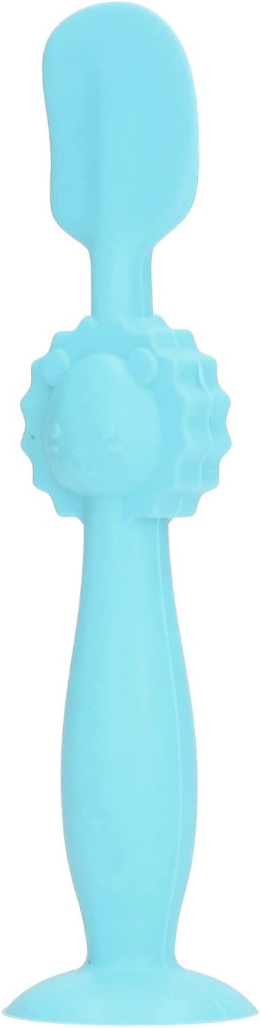 Baby Diaper Cream Spatula Soft Silicone Skin Friendly Applicator with Suction Base for Baby Butt Care Safe Gentle and Easy to Use 5.9 Inches Height (Blue)