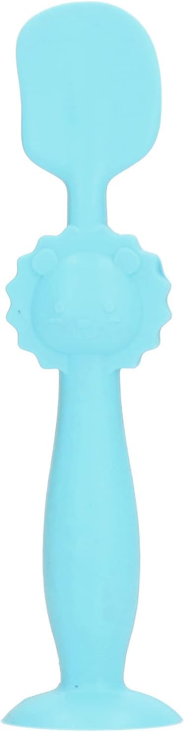 Baby Diaper Cream Spatula Soft Silicone Skin Friendly Applicator with Suction Base for Baby Butt Care Safe Gentle and Easy to Use 5.9 Inches Height (Blue)
