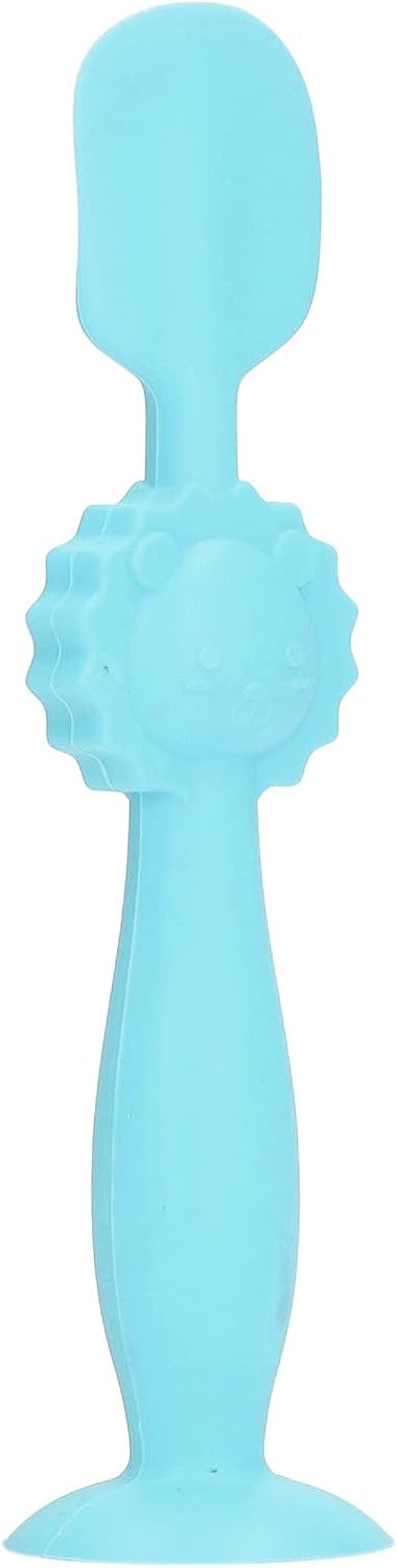 Baby Diaper Cream Spatula Soft Silicone Skin Friendly Applicator with Suction Base for Baby Butt Care Safe Gentle and Easy to Use 5.9 Inches Height (Blue)