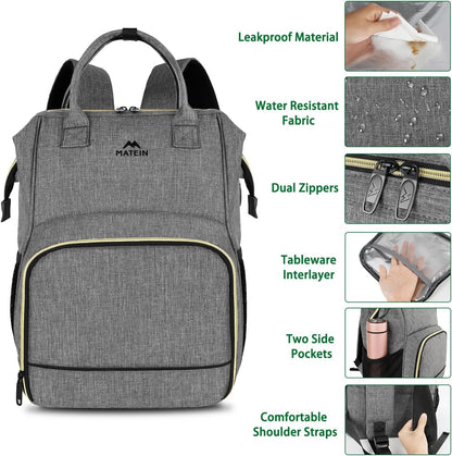 Insulated Lunch Backpack for Women, 15.6 Inch Work Laptop Backpack