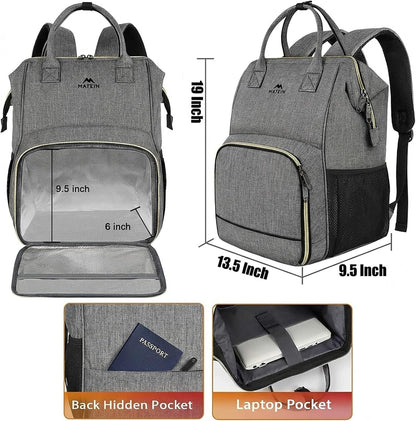 Insulated Lunch Backpack for Women, 15.6 Inch Work Laptop Backpack