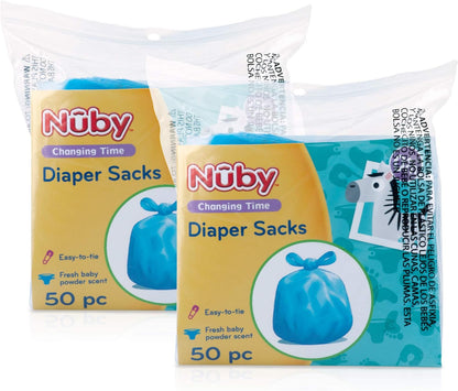 Nuby 50-Piece Diaper Sacks, 50 Count (Pack of 1)