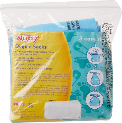 Nuby 50-Piece Diaper Sacks, 50 Count (Pack of 1)