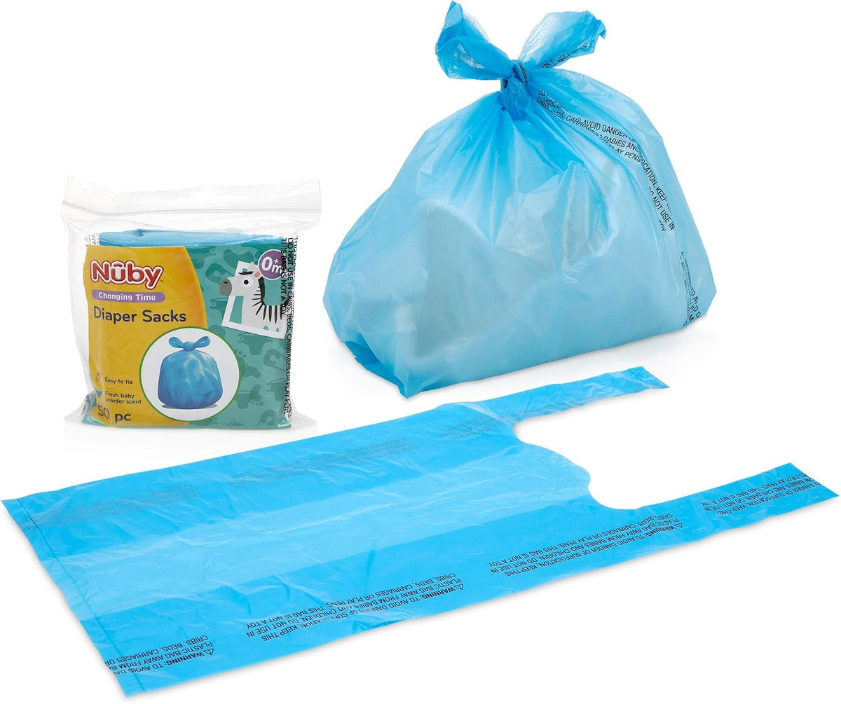 Nuby 50-Piece Diaper Sacks, 50 Count (Pack of 1)