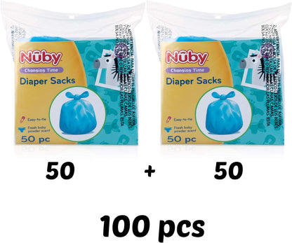 Nuby 50-Piece Diaper Sacks, 50 Count (Pack of 1)