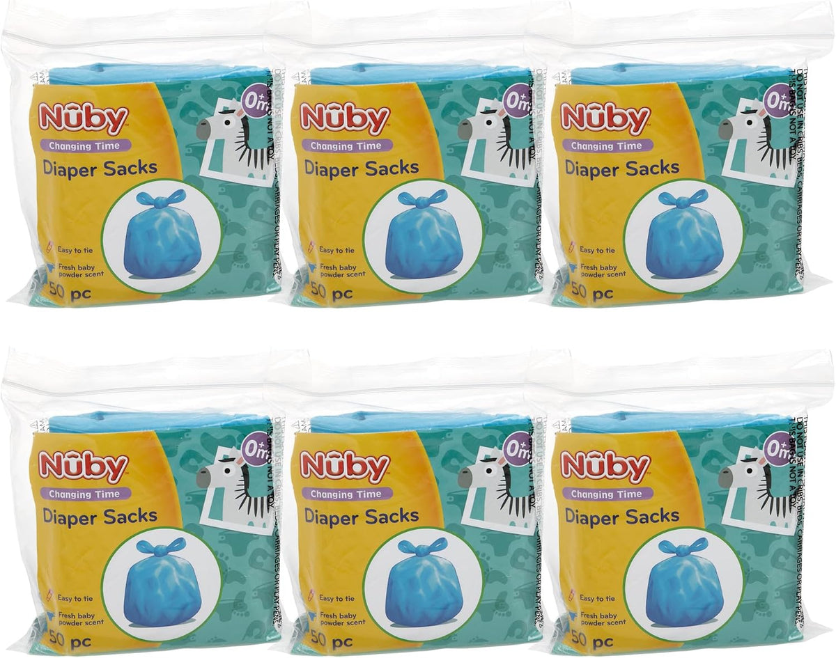 Nuby 50-Piece Diaper Sacks, 50 Count (Pack of 1)