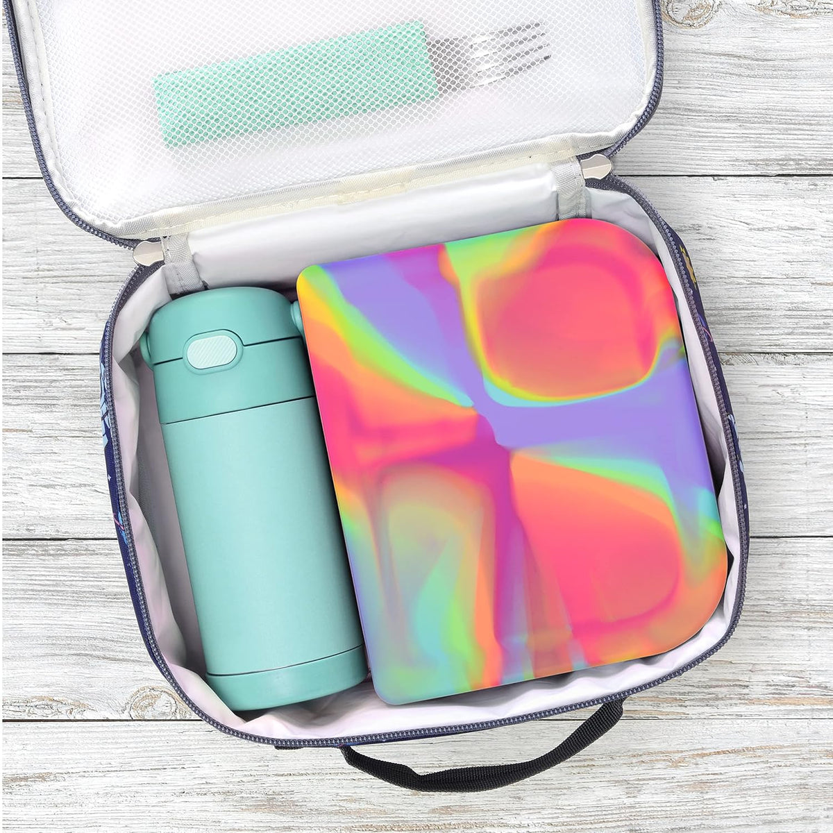 Unbreakable Silicone Lunch Box for Kids and Adults - Leak Proof Divided Bento Box (Plum)