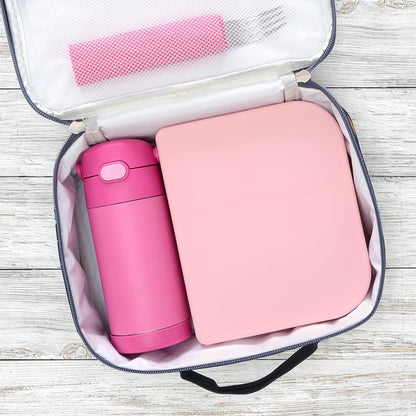 Unbreakable Silicone Lunch Box for Kids and Adults - Leak Proof Divided Bento Box (Plum)