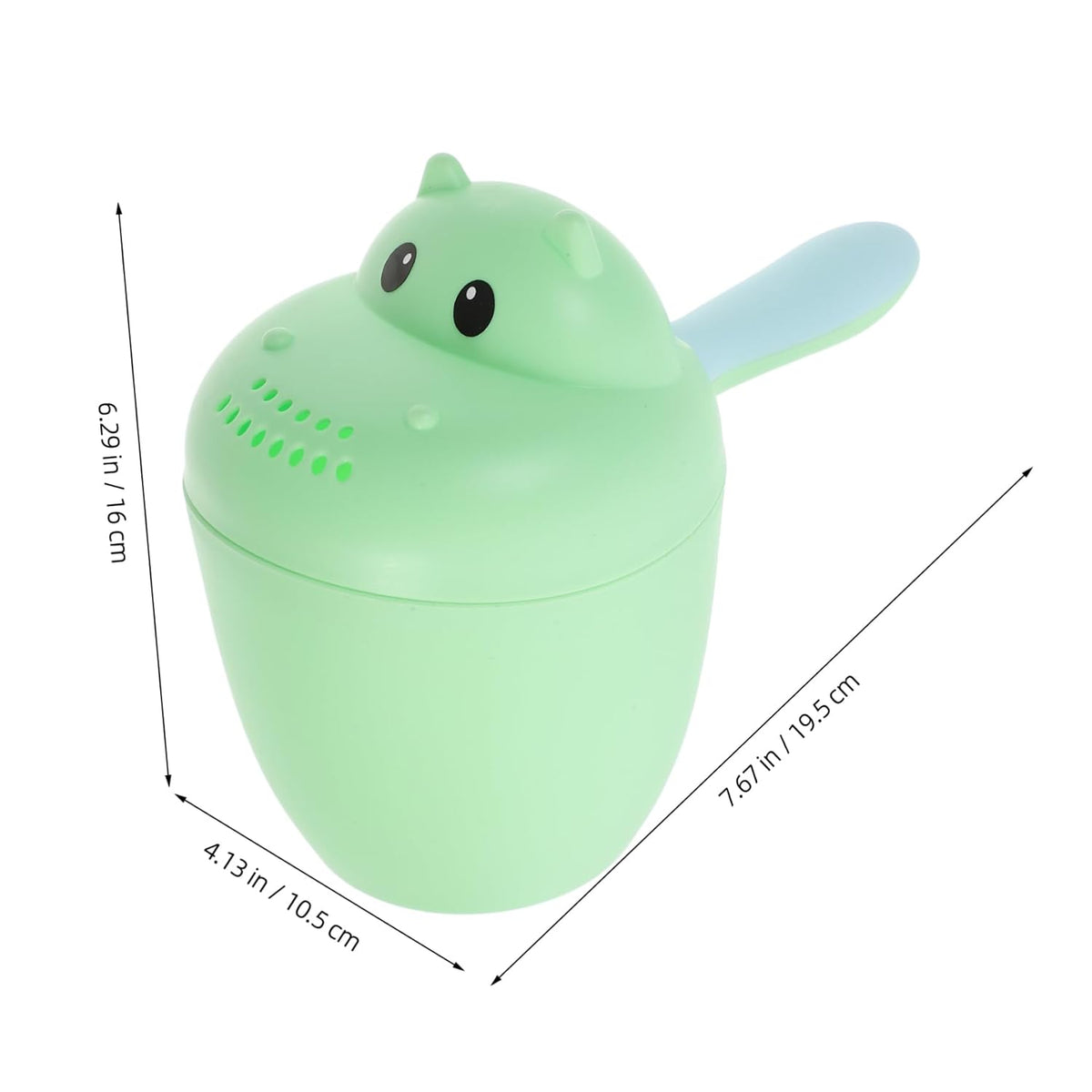 Hippo Shampoo Rinse Cup Baby Bath Cup for Hair Washing Easy-Grip Handle Water Pouring Scoop Toddler Bath Rinser for Comfortable Rinsing 7.67 X 6.29 X 3.93 in