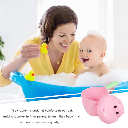Hippo Shampoo Rinse Cup Baby Bath Cup for Hair Washing Easy-Grip Handle Water Pouring Scoop Toddler Bath Rinser for Comfortable Rinsing 7.67 X 6.29 X 3.93 in
