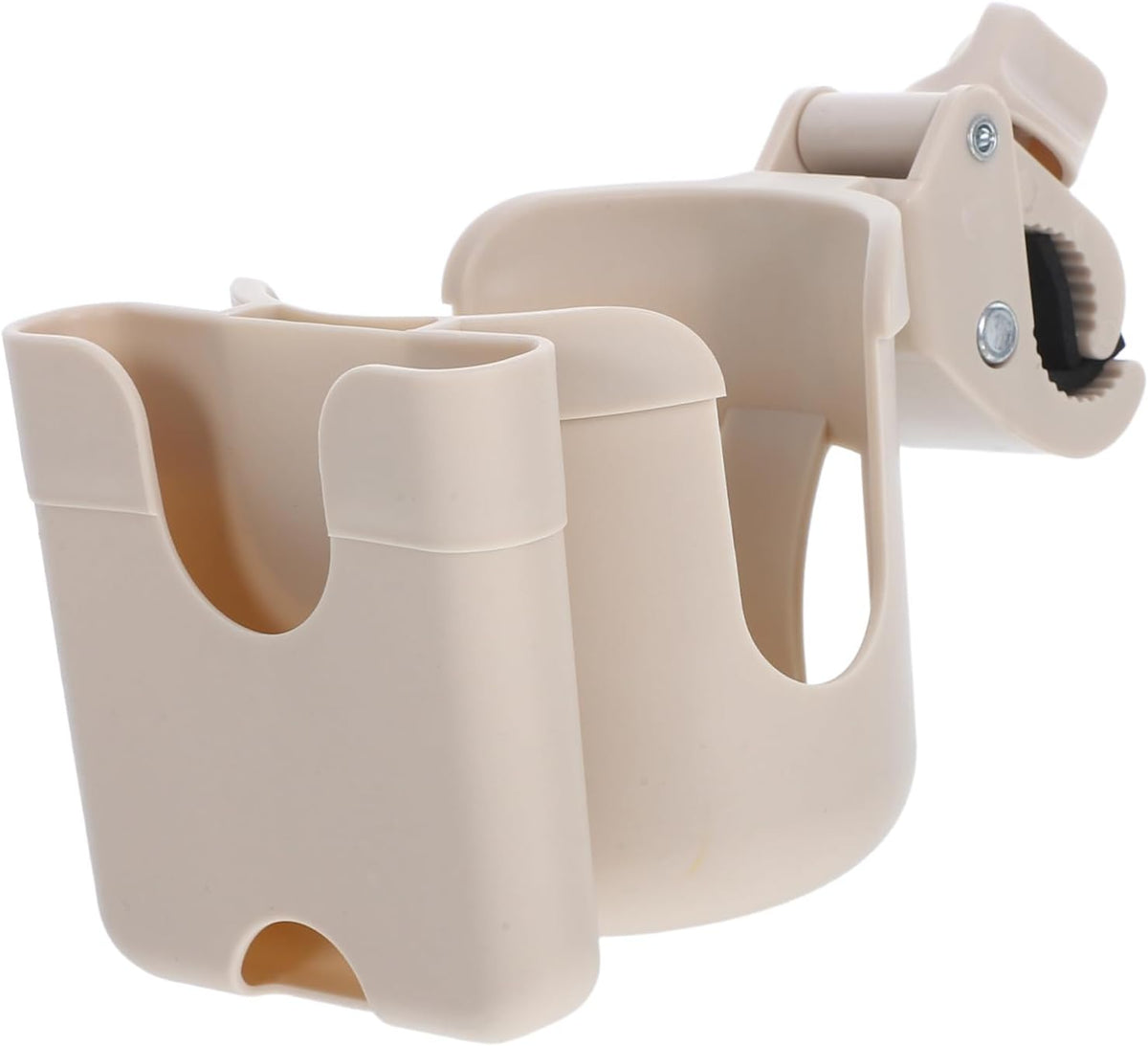 Stroller Cup Holder with Phone Mount and Bottle Rack PP Abs Material Secure Lock Easy Installation for Bikes Walkers and Wheelchairs Fits Water Bottles and Sippy Cups