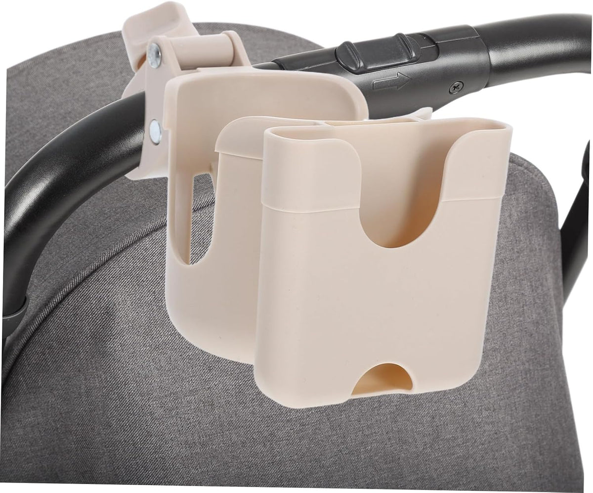 Stroller Cup Holder with Phone Mount and Bottle Rack PP Abs Material Secure Lock Easy Installation for Bikes Walkers and Wheelchairs Fits Water Bottles and Sippy Cups
