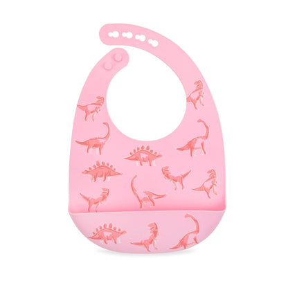 Nuby Adjustable Easy Clean Soft Silicone Bibs - 2 Pack