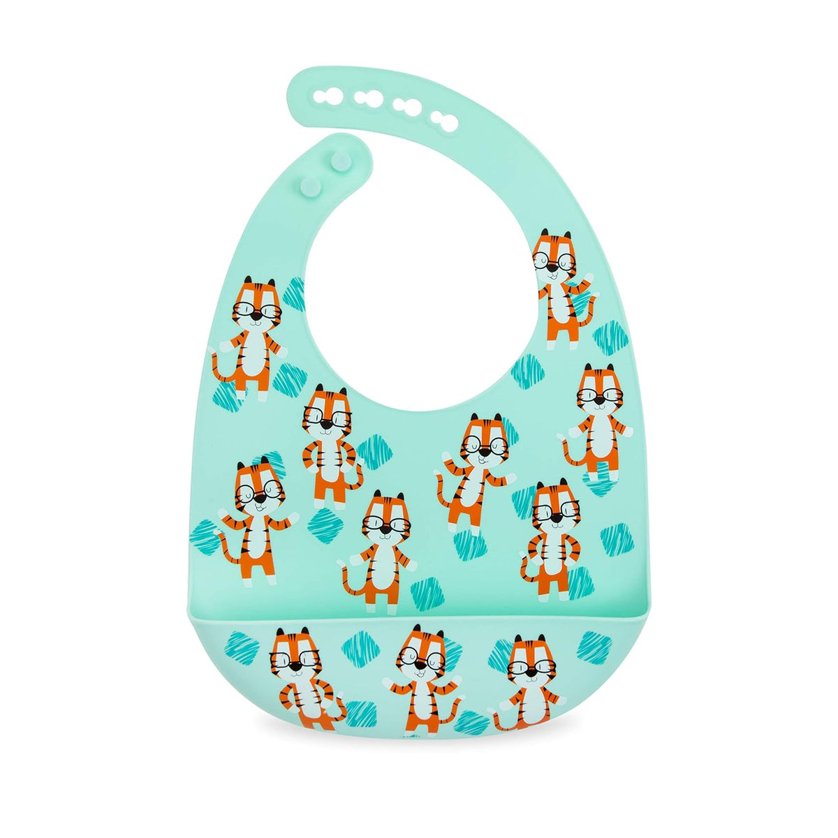 Nuby Adjustable Easy Clean Soft Silicone Bibs - 2 Pack