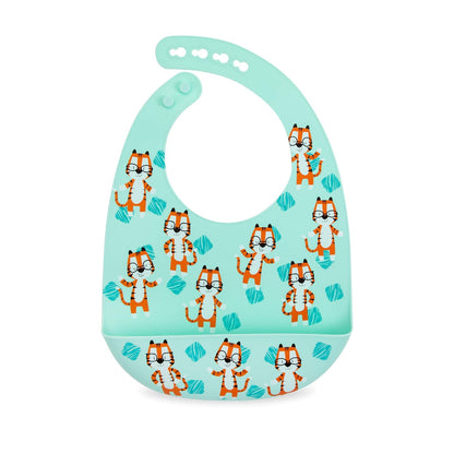 Nuby Adjustable Easy Clean Soft Silicone Bibs - 2 Pack