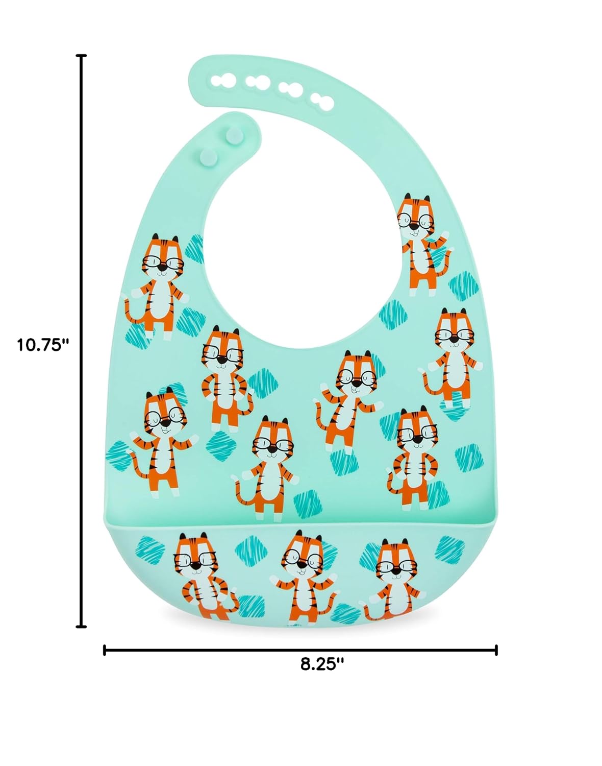Nuby Adjustable Easy Clean Soft Silicone Bibs - 2 Pack