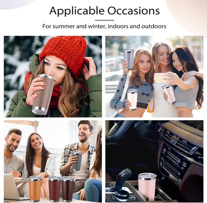 36 Pack Stainless Steel Tumblers Bulk with Lids Double Wall Vacuum Insulated Coffee Cups Blank leakproof Powder Coated Tumblers for Engraving Wedding Graduation Party Favors(20 oz,Mixed)