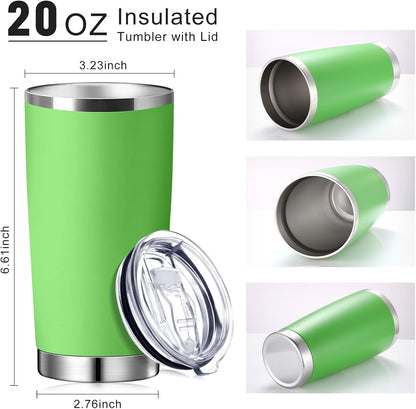 36 Pack Stainless Steel Tumblers Bulk with Lids Double Wall Vacuum Insulated Coffee Cups Blank leakproof Powder Coated Tumblers for Engraving Wedding Graduation Party Favors(20 oz,Mixed)