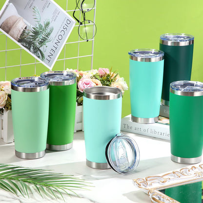 36 Pack Stainless Steel Tumblers Bulk with Lids Double Wall Vacuum Insulated Coffee Cups Blank leakproof Powder Coated Tumblers for Engraving Wedding Graduation Party Favors(20 oz,Mixed)
