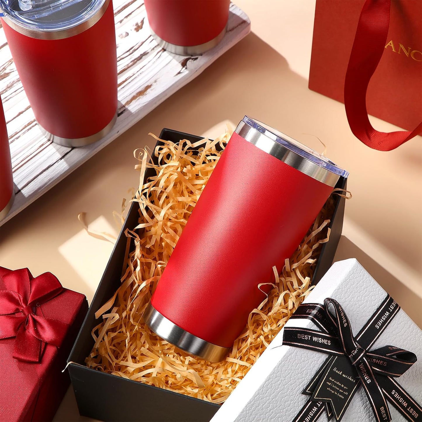 36 Pack Stainless Steel Tumblers Bulk with Lids Double Wall Vacuum Insulated Coffee Cups Blank leakproof Powder Coated Tumblers for Engraving Wedding Graduation Party Favors(20 oz,Mixed)