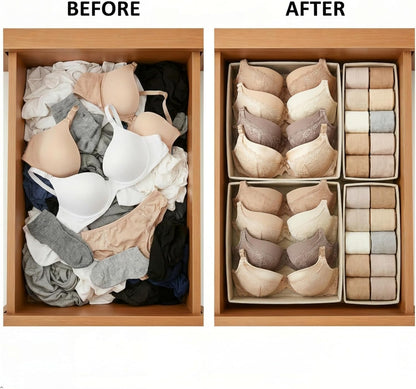 Underwear Drawer Organizer, 2 Pack, Khaki