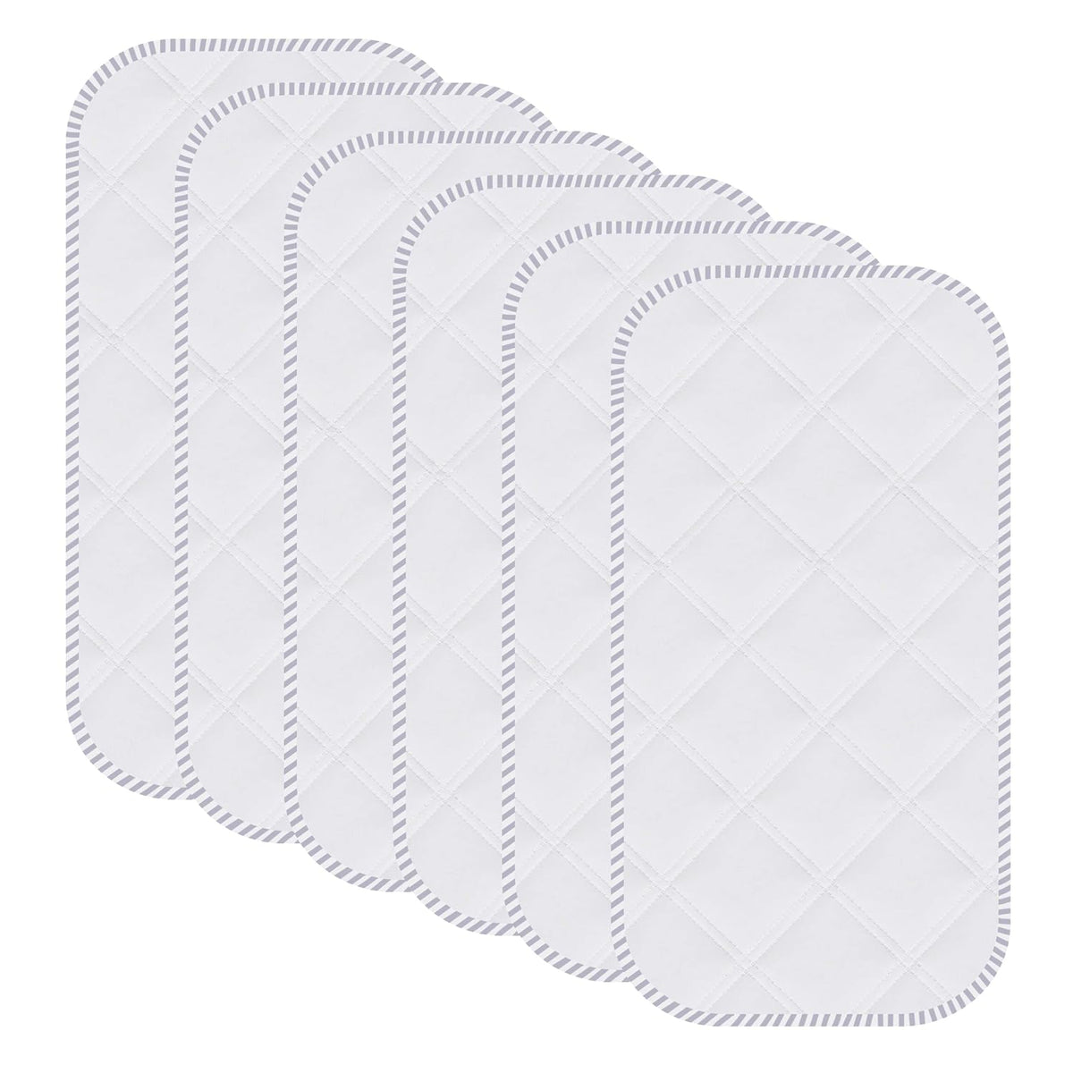 6 Pack Baby Waterproof Changing Pad Liners - Quilted Thicker Ultra Soft Changing Table Cover Liners - Durable & Easy to Clean - White - 23" x 11"