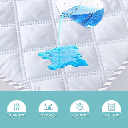 6 Pack Baby Waterproof Changing Pad Liners - Quilted Thicker Ultra Soft Changing Table Cover Liners - Durable & Easy to Clean - White - 23" x 11"
