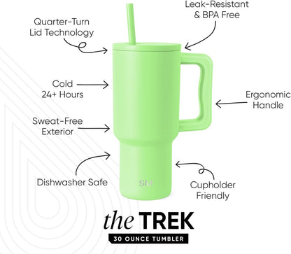 Tumbler with Handle and Straw | 30oz | Tie Dye - Colors A